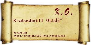 Kratochvill Ottó névjegykártya